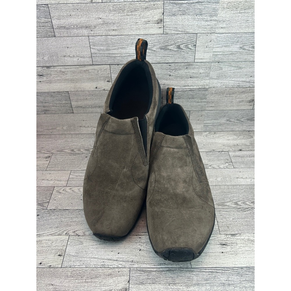 Merrell Gunsmoke Mens Suede Leather Slip On Loafer Comfort Shoes Size 13